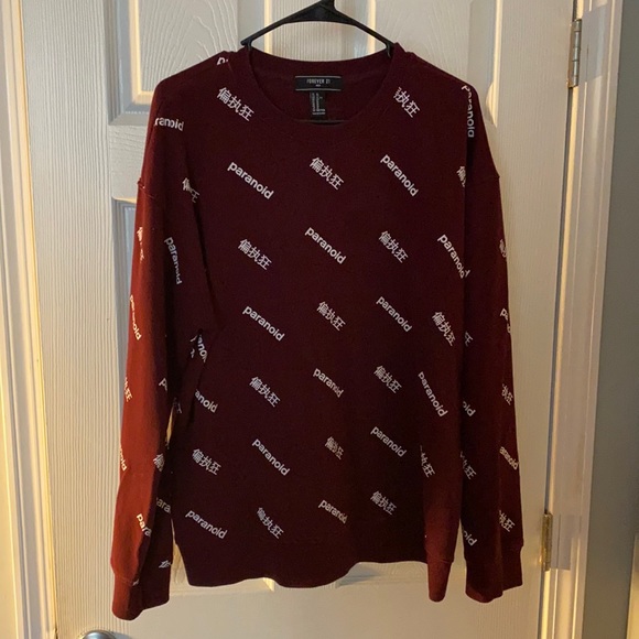 Forever 21 Other - Forever 21 Paranoid Dual Language Sweater